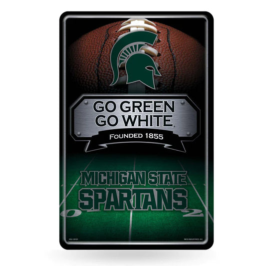 Michigan Spartans 11"x17" Large Embossed Metal Wall Sign by Rico