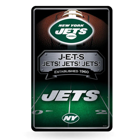 New York Jets 11"x17" Large Embossed Metal Wall Sign by Rico