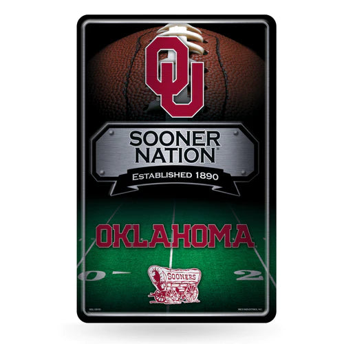 Oklahoma Sooners 11"x17" Large Embossed Metal Wall Sign by Rico
