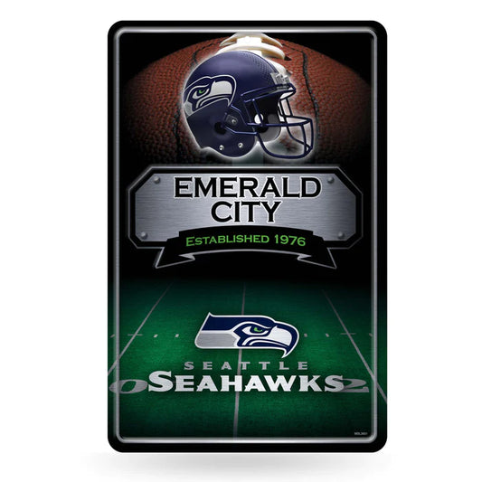 Seattle Seahawks 11"x17" Large Embossed Metal Wall Sign by Rico