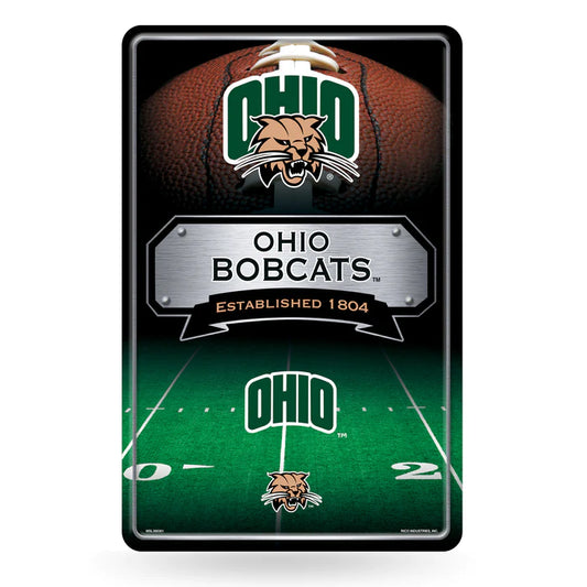 Ohio Bobcats 11"x17" Large Embossed Metal Wall Sign by Rico