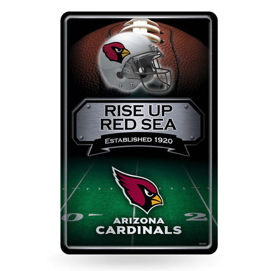 Arizona Cardinals 11"x17" Large Embossed Metal Wall Sign by Rico
