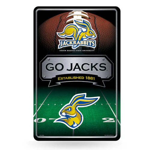 South Dakota State Jackrabbits 11"x17" Large Embossed Metal Wall Sign by Rico