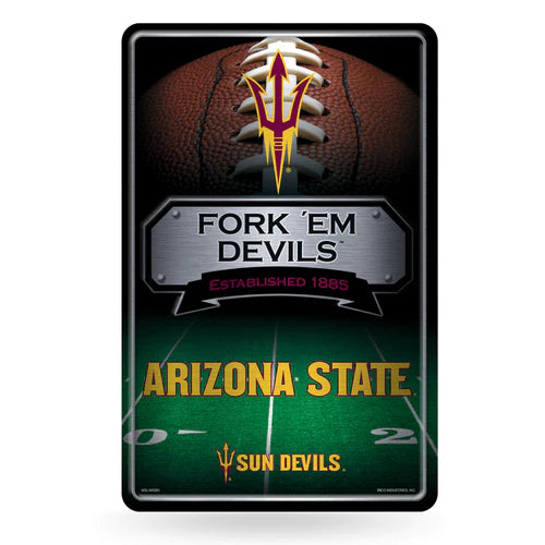 Arizona State Sun Devils 11"x17" Large Embossed Metal Wall Sign by Rico