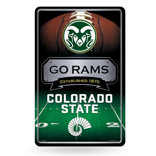 Colorado State Rams 11"x17" Large Embossed Metal Wall Sign by Rico