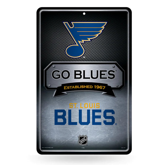 St. Louis Blues 11"x17" Large Embossed Metal Wall Sign by Rico