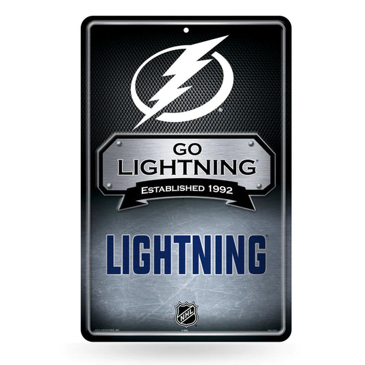 Tampa Bay Lightning 11"x17" Large Embossed Metal Wall Sign by Rico