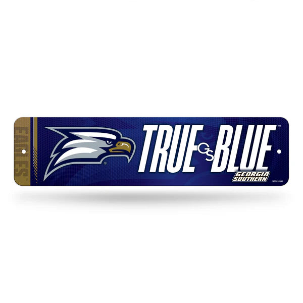 Georgia Southern Eagles NCAA metal street sign 4x15 with official team colors and graphics by Rico