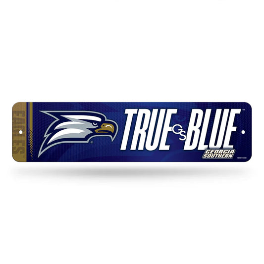 Georgia Southern Eagles NCAA metal street sign 4x15 with official team colors and graphics by Rico