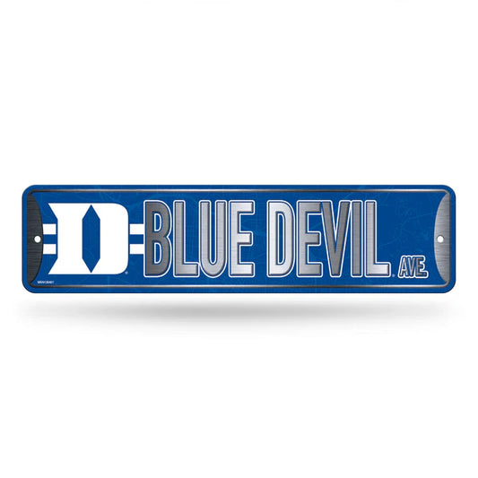 Duke Blue Devils NCAA Metal Street Sign with bold team colors and graphics, officially licensed fan décor.