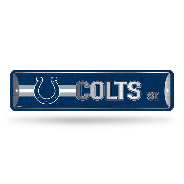 Indianapolis Colts Metal Street Sign by Rico - 4"x15"