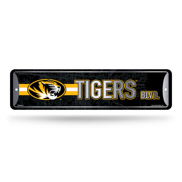 Missouri Tigers NCAA Metal Street Sign with bold team graphics, officially licensed décor for fans and alumni.