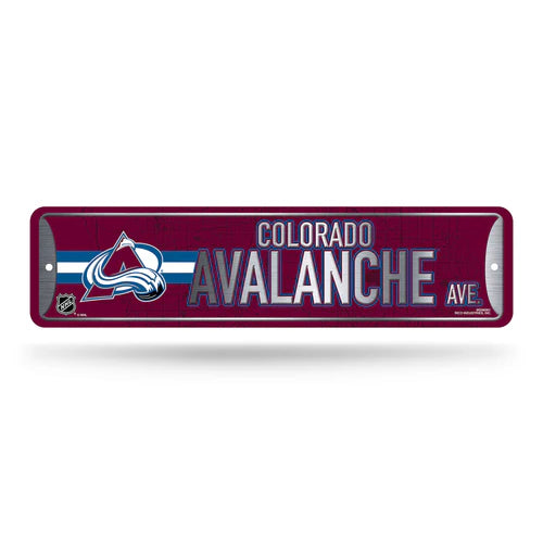 Colorado Avalanche 4"x15" Metal Street Sign by Rico