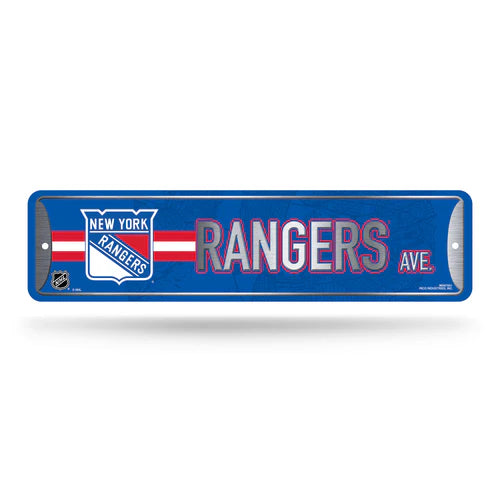 New York Rangers 4"x15" Metal Street Sign by Rico