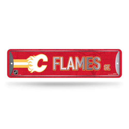Calgary Flames 4"x15" Metal Street Sign by Rico