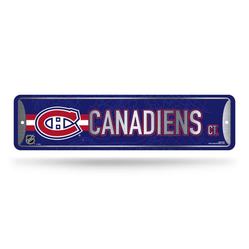 Montreal Canadiens 4"x15" Metal Street Sign by Rico