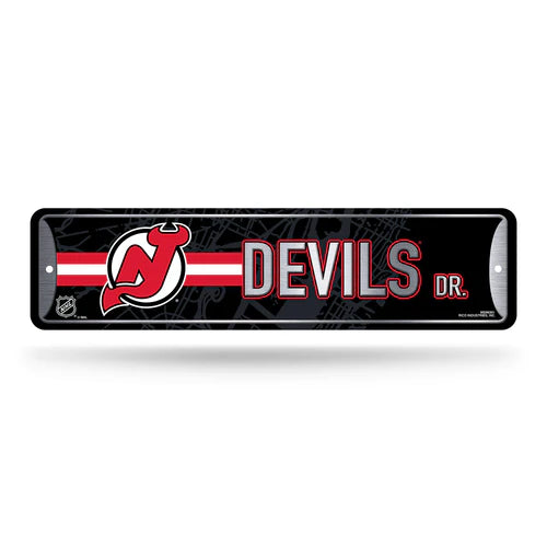 New Jersey Devils 4"x15" Metal Street Sign by Rico