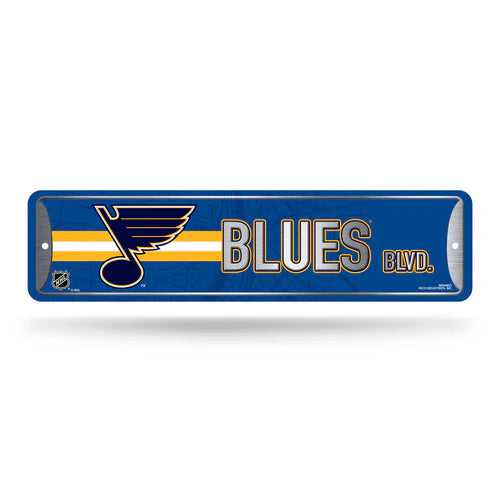 St. Louis Blues 4"x15" Metal Street Sign by Rico