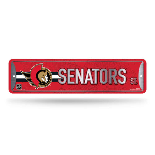 Ottawa Senators 4"x15" Metal Street Sign by Rico