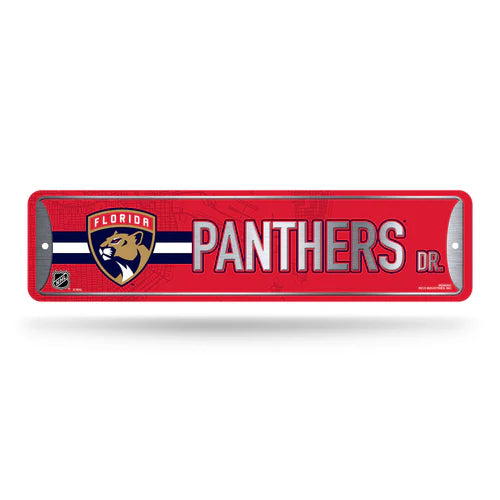 Florida Panthers 4"x15" Metal Street Sign by Rico