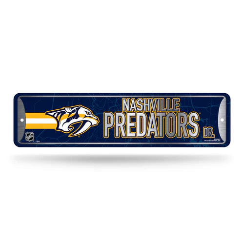 Nashville Predators 4"x15" Metal Street Sign by Rico