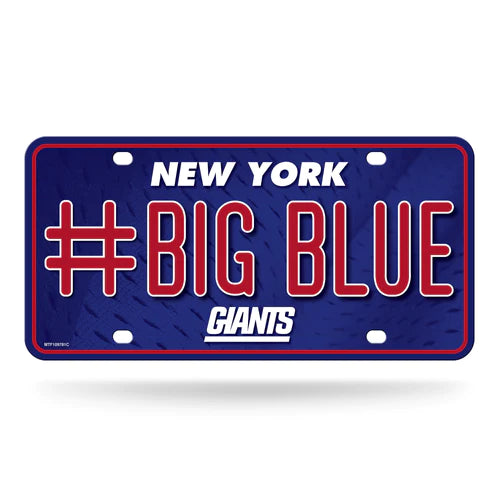New York Giants #Big Blue Fan Metal License Plate by Rico