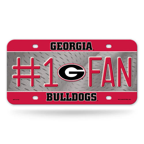 Georgia Bulldogs #1 Fan Metal License Plate by Rico