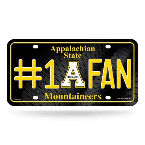 Appalachian State Mountaineers #1 Fan Metal License Plate by Rico
