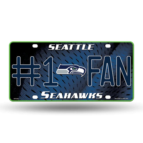 Seattle Seahawks #1 Fan Metal Auto License Plate / Tag by Rico