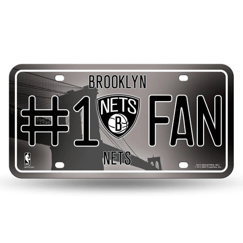 Brooklyn Nets #1 Fan Metal Auto License Plate / Tag by Rico