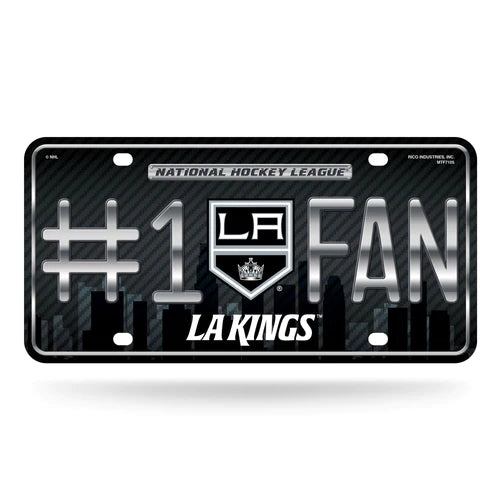 Los Angeles Kings #1 Fan Metal License Plate by Rico