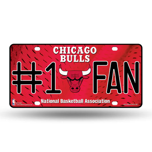 Chicago Bulls #1 Fan Metal Auto Tag / License Plate by Rico