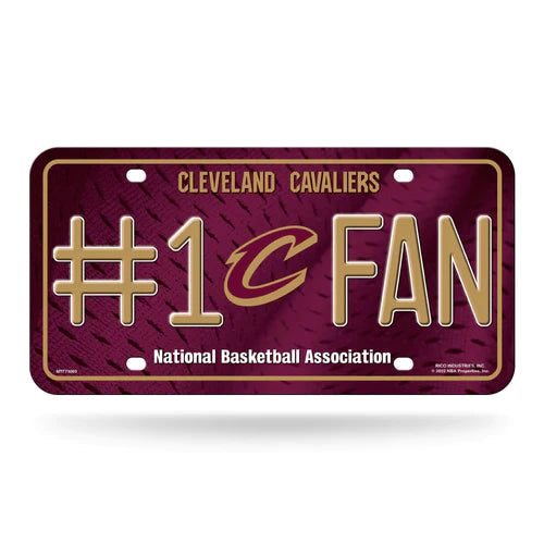 Cleveland Cavaliers #1 Fan Metal Auto License Plate / Tag by Rico