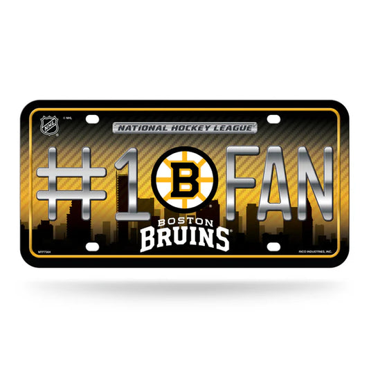 Boston Bruins #1 Fan Metal Auto License Plate / Tag by Rico