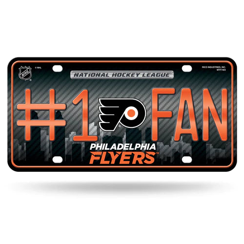 Philadelphia Flyers #1 Fan Metal Auto License Plate / Tag by Rico