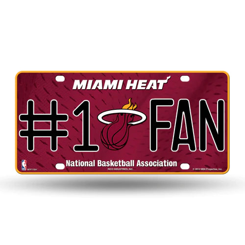 Miami Heat #1 Fan Metal Auto License Plate / Tag by Rico