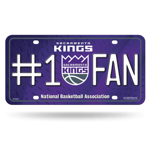 Sacramento Kings #1 Fan Metal Auto License Plate / Tag by Rico