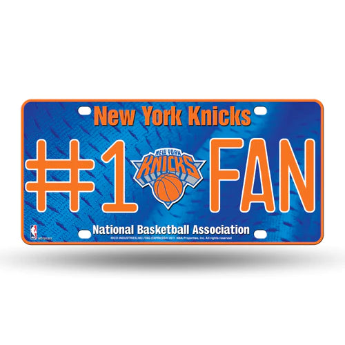 New York Knicks #1 Fan Metal Auto License Plate / Tag by Rico