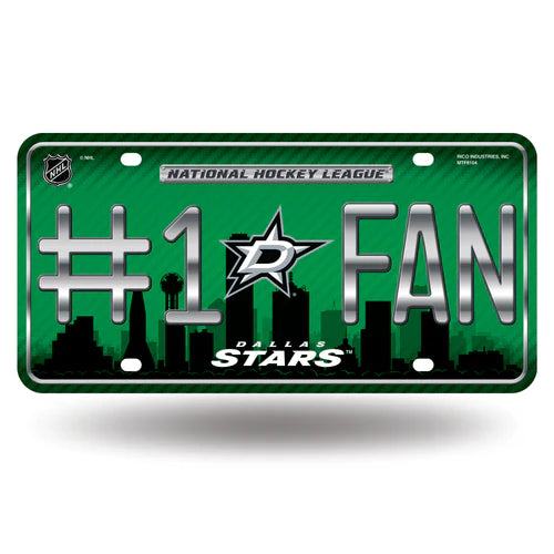 Dallas Stars #1 Fan Metal Auto License Plate / Tag by Rico
