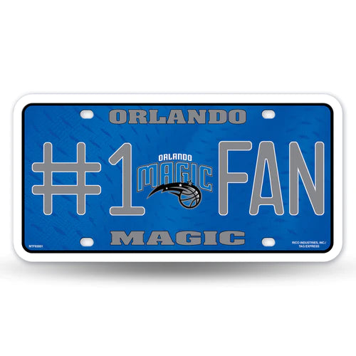 Orlando Magic #1 Fan Metal Auto License Plate / Tag by Rico