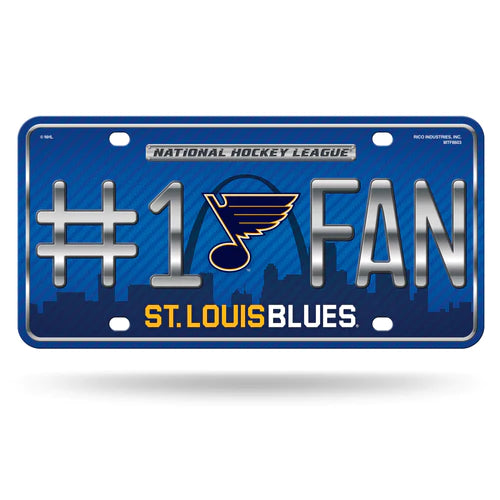 St. Louis Blues #1 Fan Metal Auto License Plate / Tag by Rico