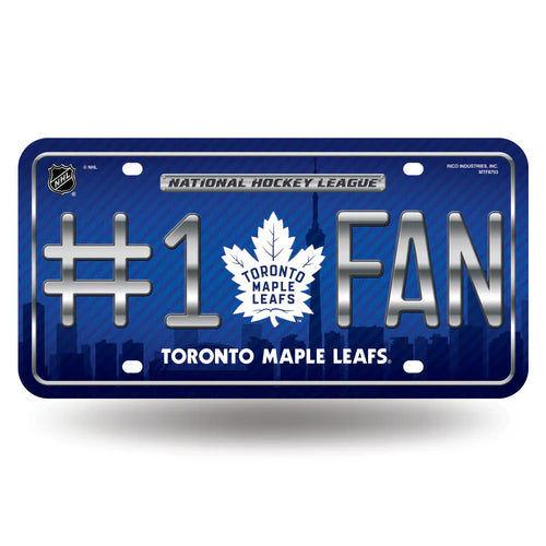 Toronto Maple Leafs #1 Fan Metal Auto License Plate / Tag by Rico