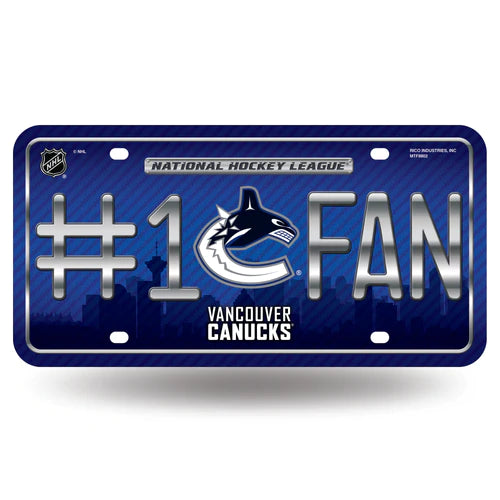 Vancouver Canucks #1 Fan Metal Auto License Plate / Tag by Rico