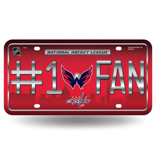 Washington Capitals #1 Fan Metal Auto License Plate / Tag by Rico