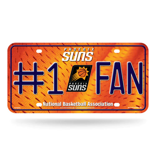 Phoenix Suns #1 Fan Metal License Plate by Rico