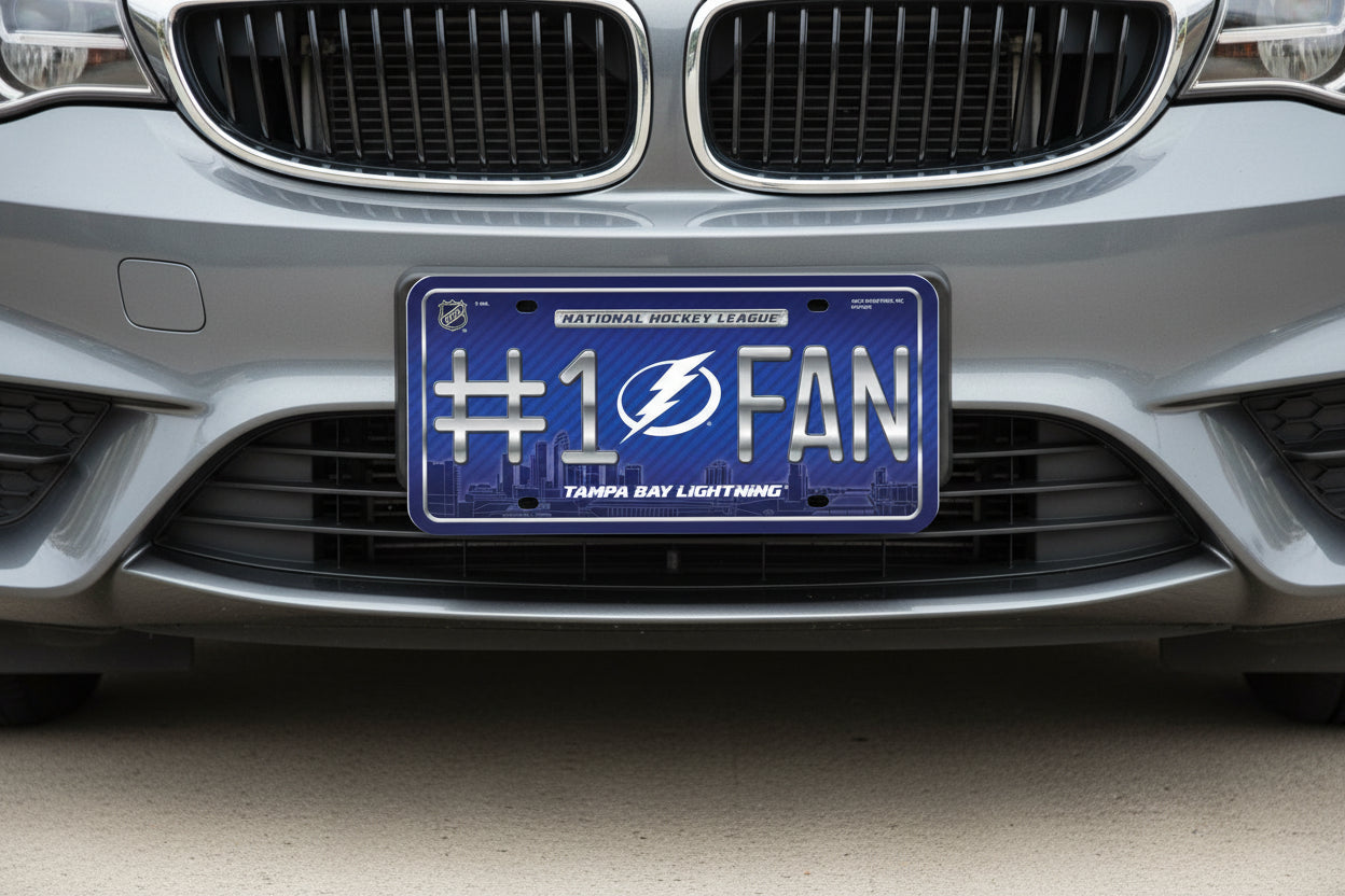 Tampa Bay Lightning #1 Fan Metal Auto License Plate / Tag - 6" x 12" by Rico