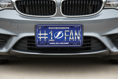 Tampa Bay Lightning #1 Fan Metal Auto License Plate / Tag - 6" x 12" by Rico