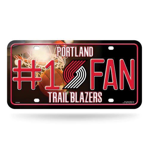 Portland Trail Blazers #1 Fan Metal Auto License Plate / Tag by Rico