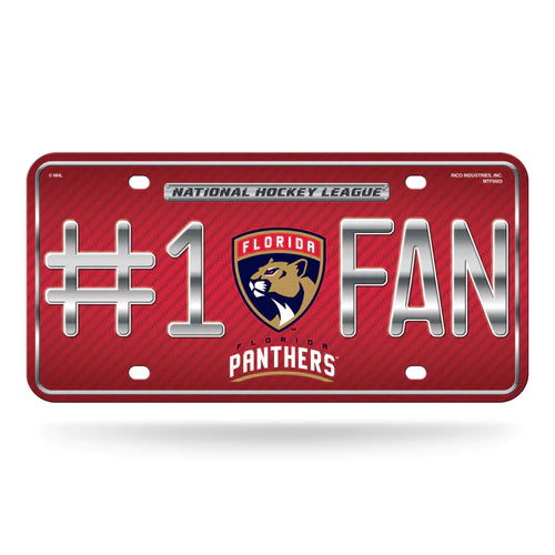Florida Panthers #1 Fan Metal Auto License Plate / Tag by Rico