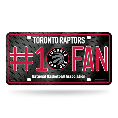 Toronto Raptors #1 Fan Metal Auto License Plate / Tag by Rico